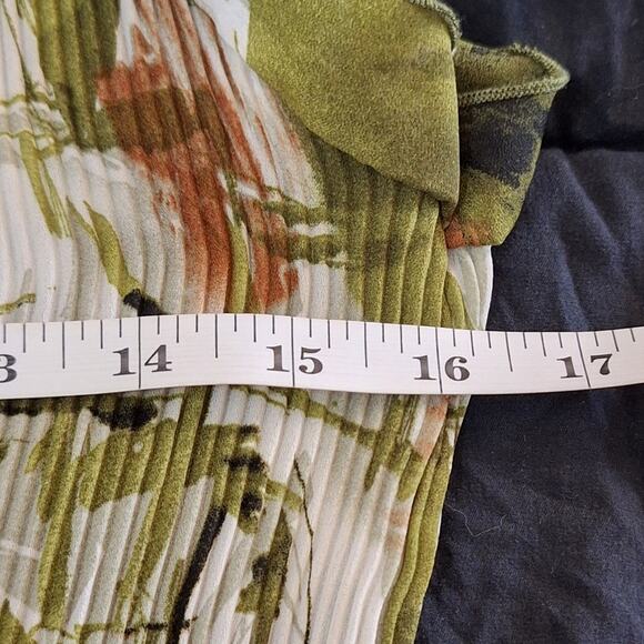 Sera Nade New York Shirt Women's Large Chiffon Abstract Floral Artsy Classic - Picture 6 of 8